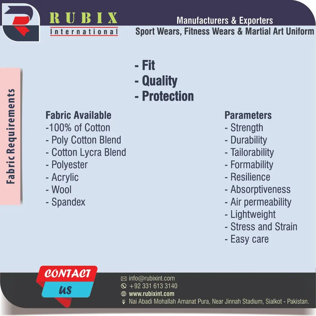 FABRIC REQUIREMENTS